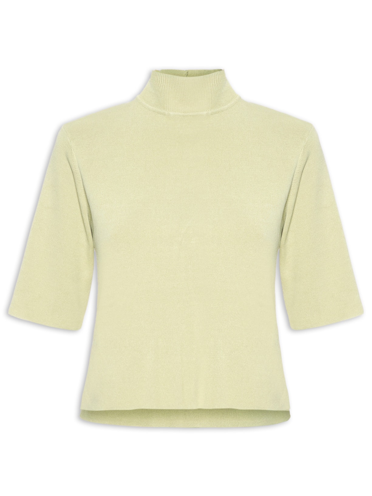 Camiseta Feminina Tricot Gola Alta - Verde