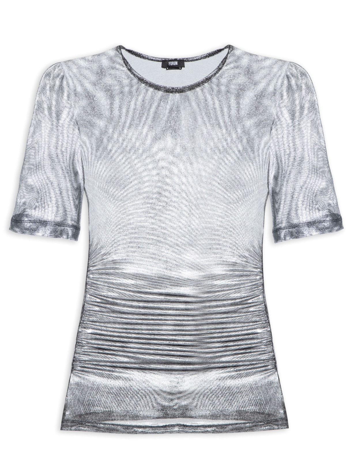 Camiseta Feminina Tule Com Brilho - Preto