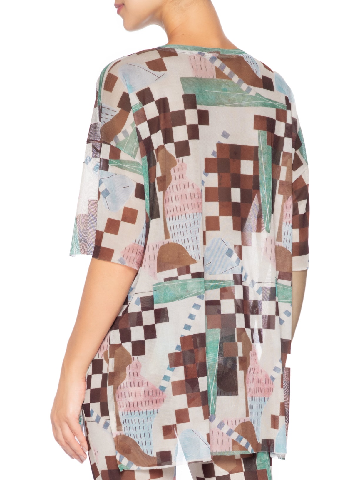 Camiseta Feminina Tule Marrom Lenny Niemeyer