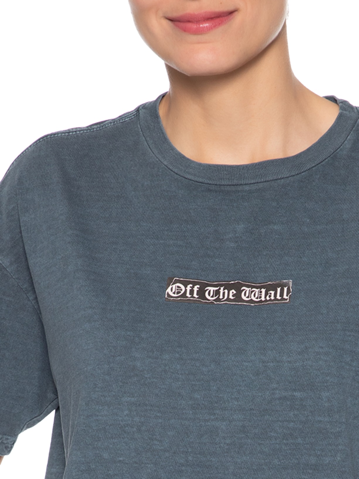 Camiseta Feminina Unpatched Cinza Vans