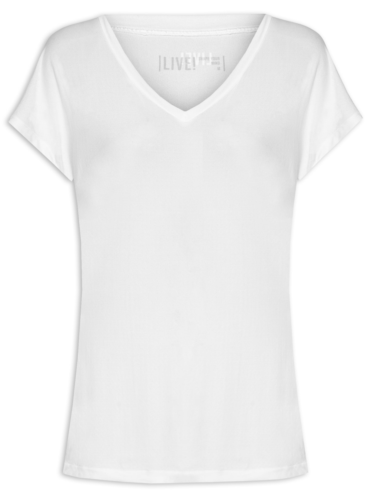 Camiseta Feminina V Comfort - Branco