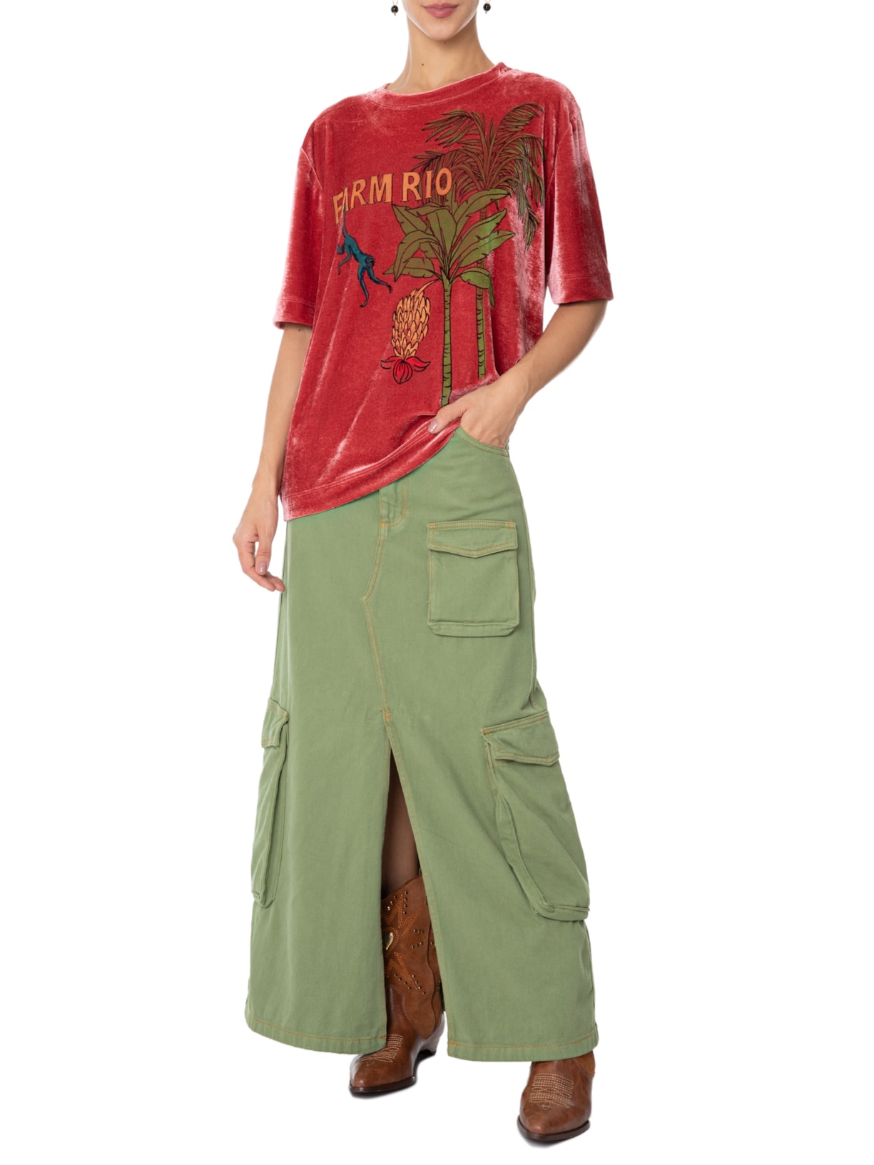 Camiseta Feminina Veludo Rio Vermelho Farm