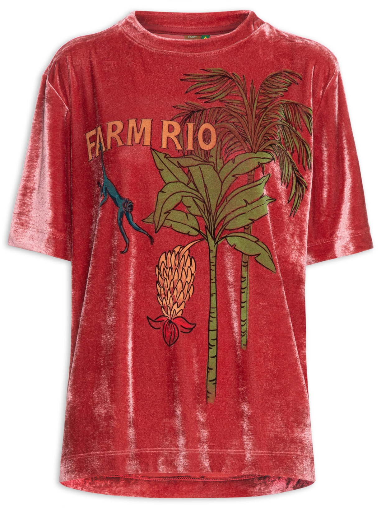 Camiseta Feminina Veludo Rio - Vermelho