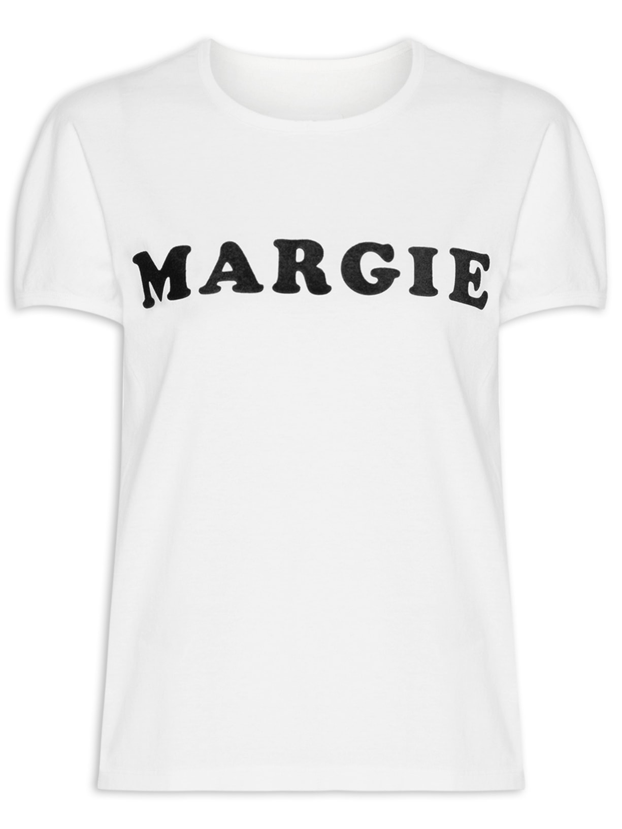 Camiseta Feminina Vintage Jersey Branco Mm6 Maison Margiela