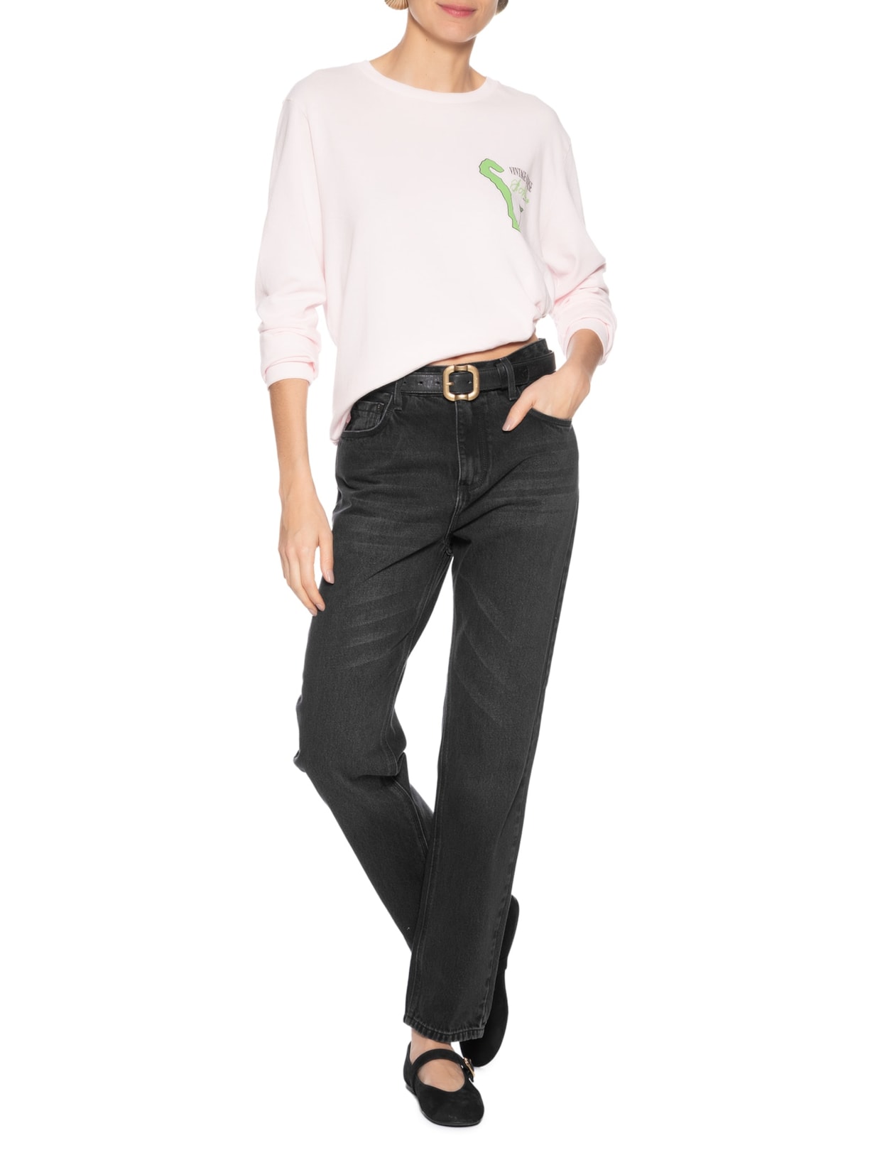 Camiseta Feminina Vintage Light Pink Rosa Niini