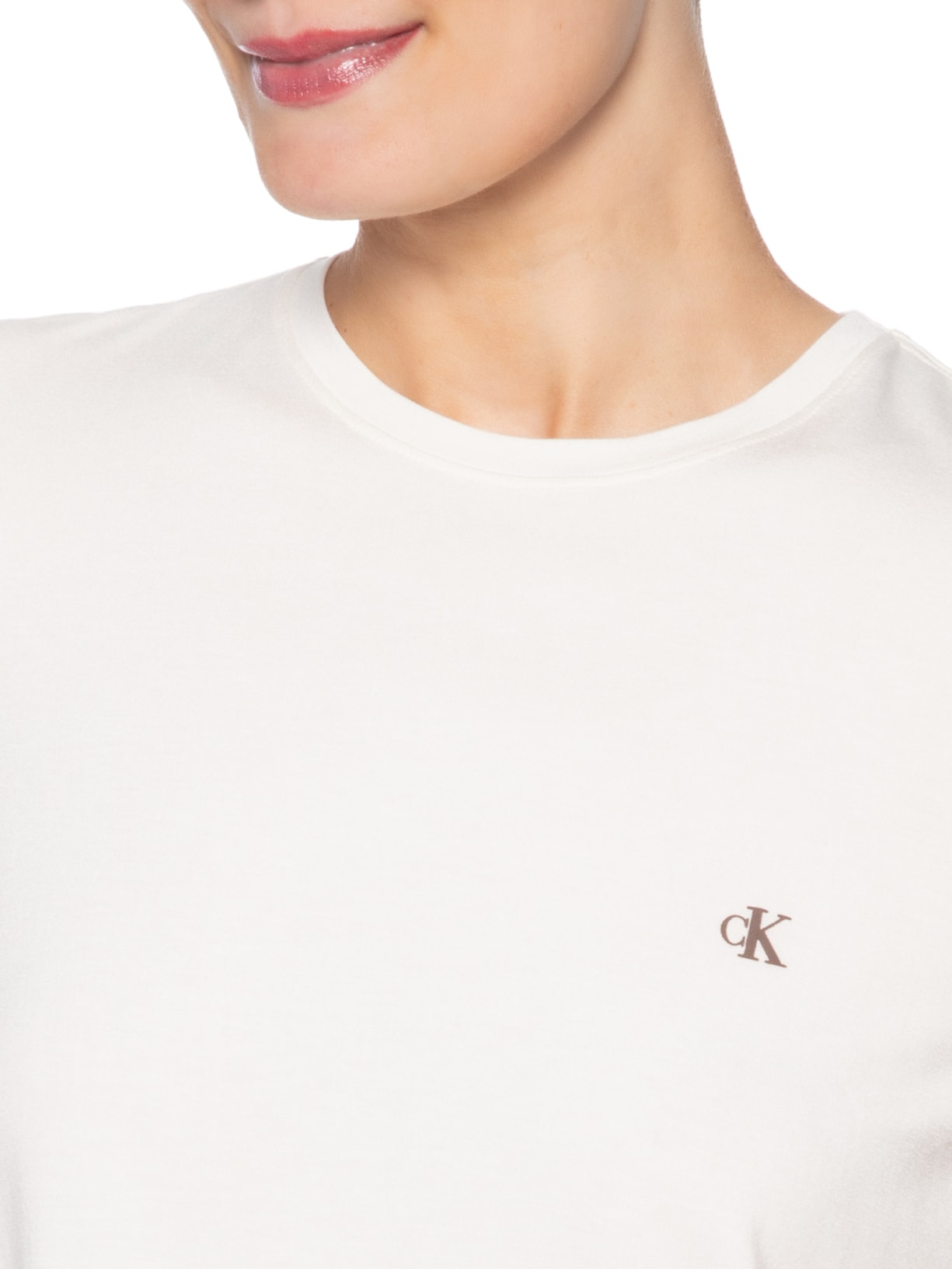 Camiseta Feminina Viscolycra – Branco Calvin Klein Jeans