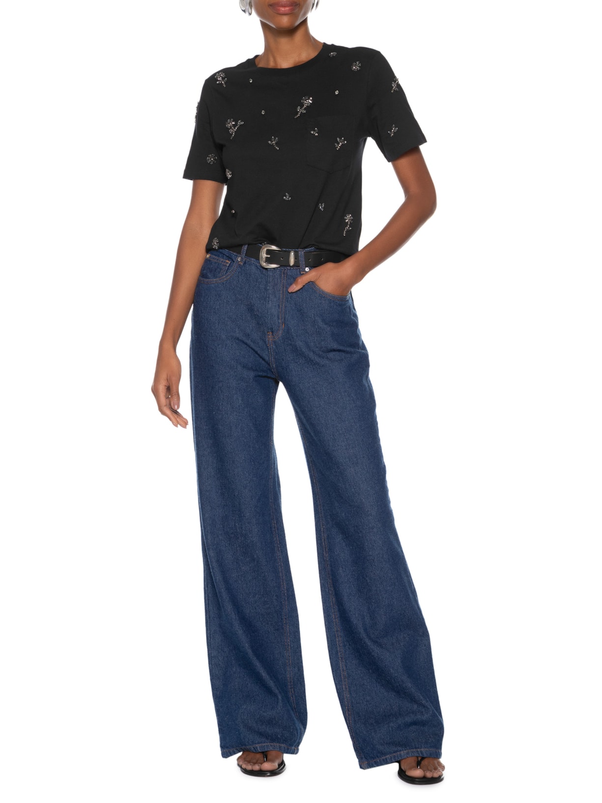 Camiseta Feminina Vivis Preto Bo.bô