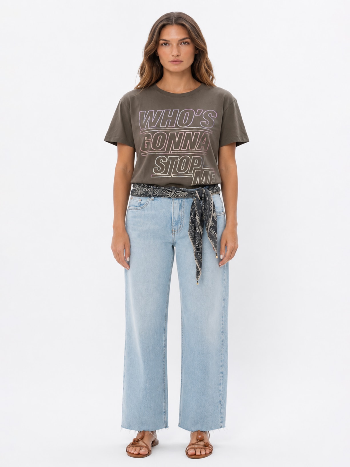 Camiseta Feminina Who S Gonna Stop Me - Marrom