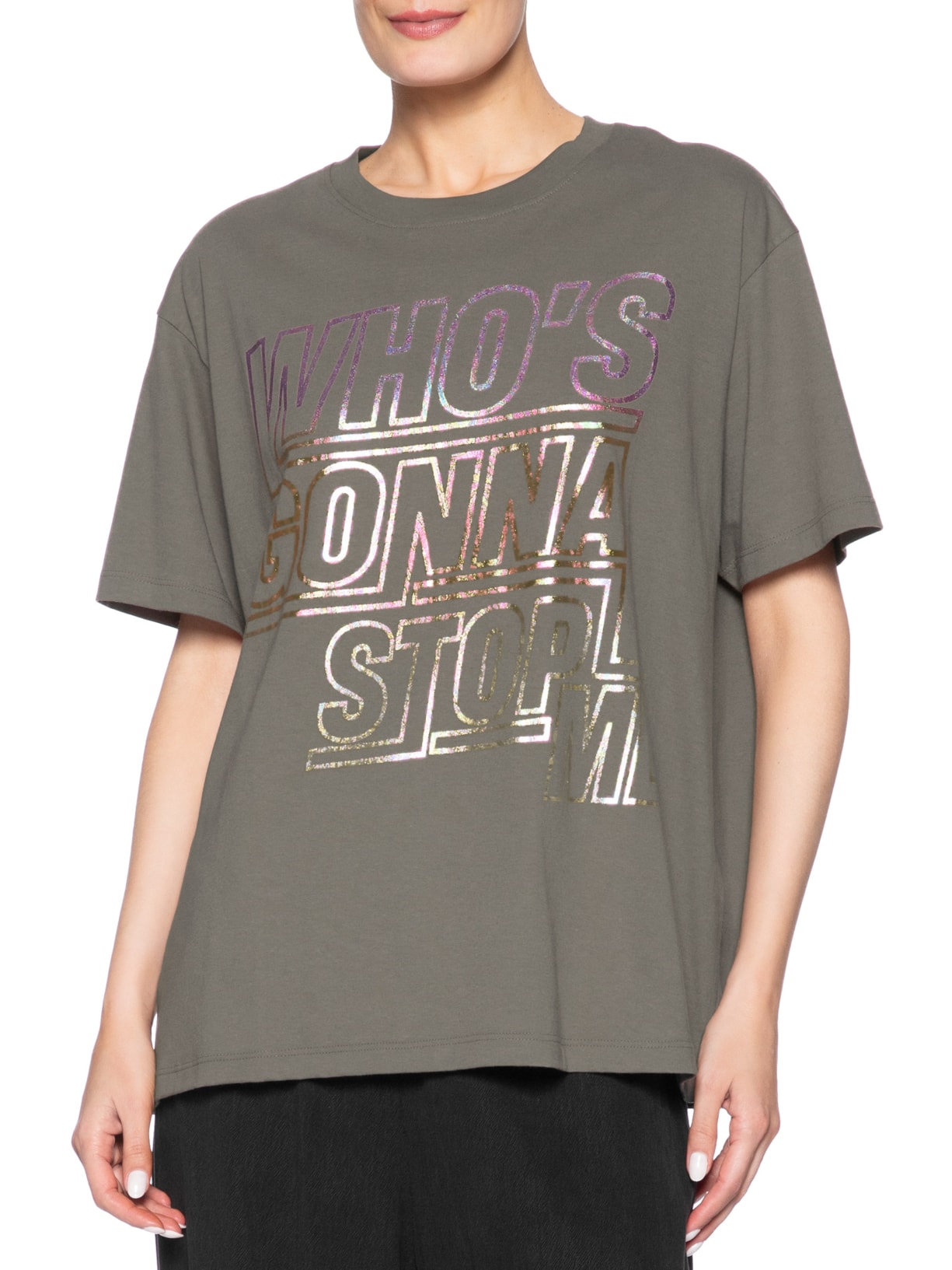 Camiseta Feminina Who S Gonna Stop Me Marrom Maria Filó