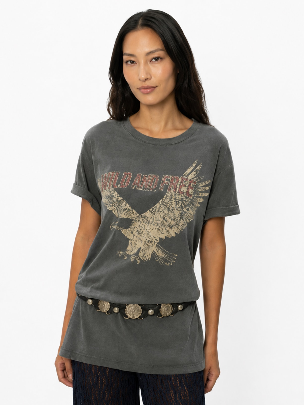 Camiseta Feminina Wild And Free - Preto