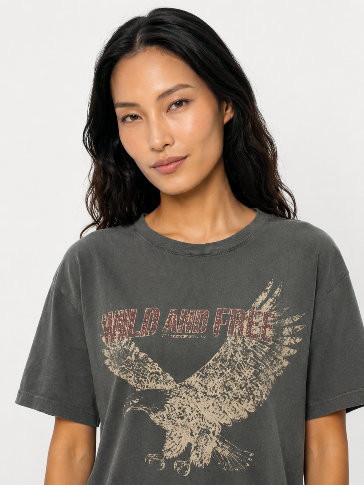 Camiseta Feminina Wild And Free Preto Maria Filó