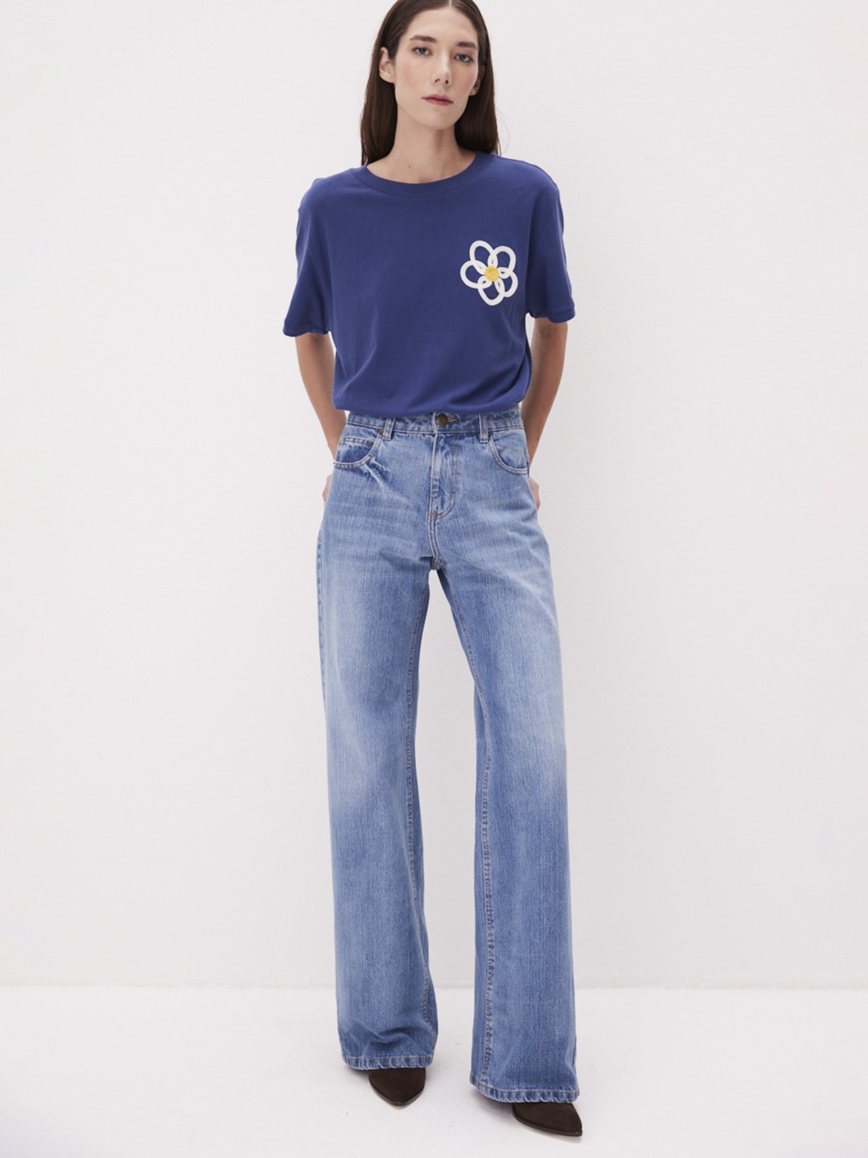 Camiseta Feminina Wildfflower Azul Mixed