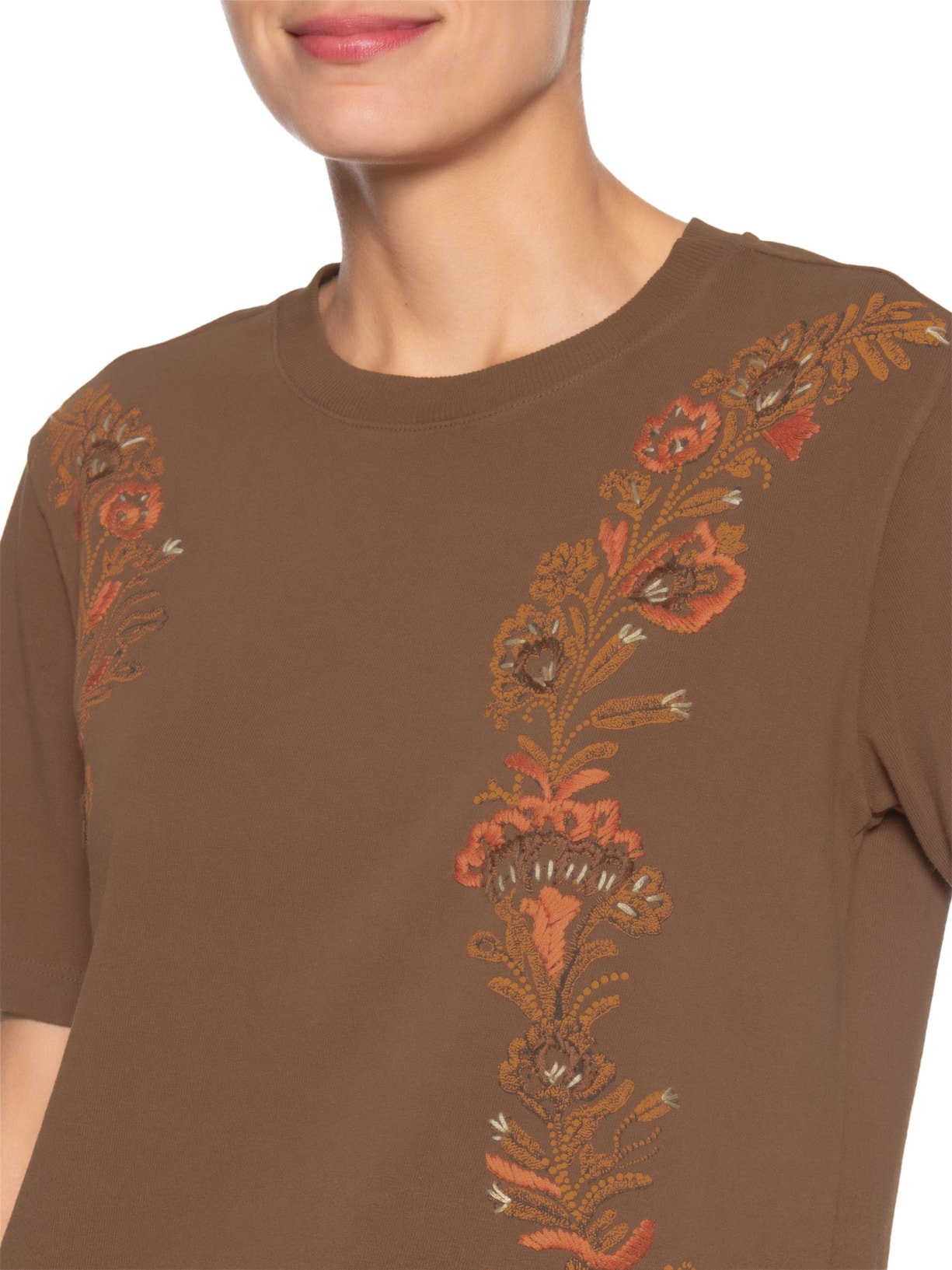 Camiseta Feminina Woods Toffee Marrom Bo.bô