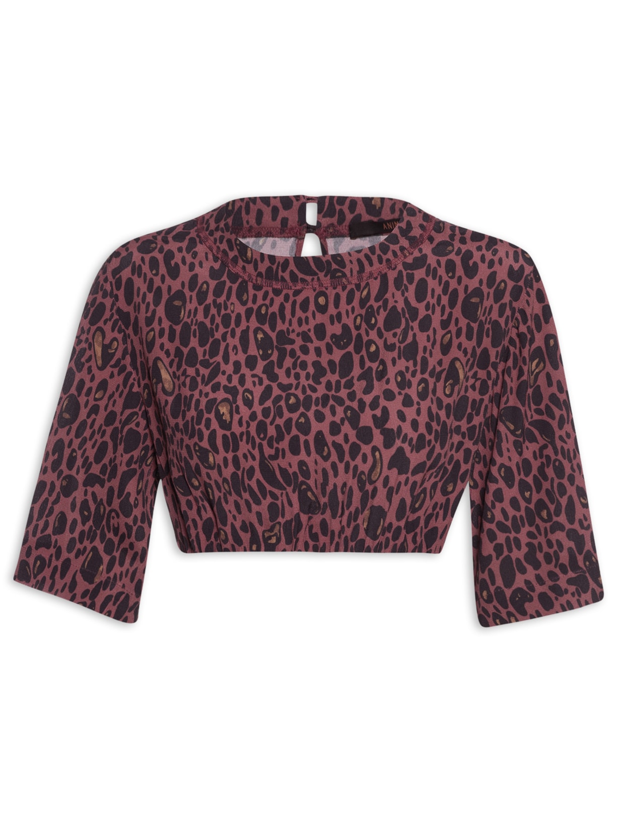 Camiseta Feminino Cropped Onça Elixer Color - Animal Print