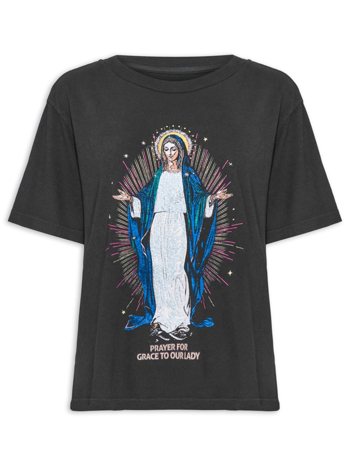 Camiseta Feminino Nossa Senhora Das Graças - Preto
