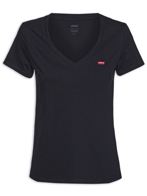 Camiseta Feminino Perfect V Neck Tee - Preto