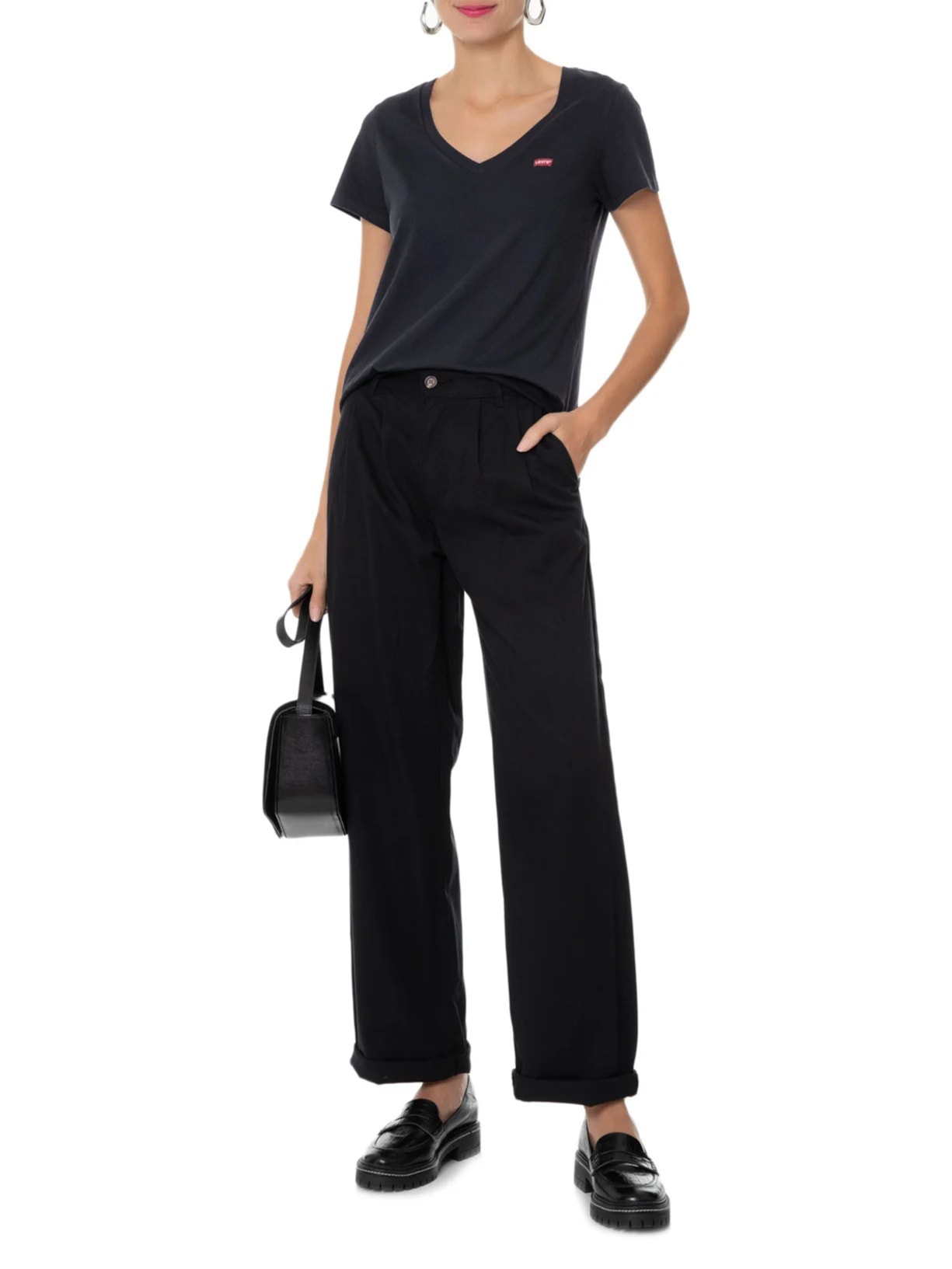 Camiseta Feminino Perfect V Neck Tee Preto Levi's