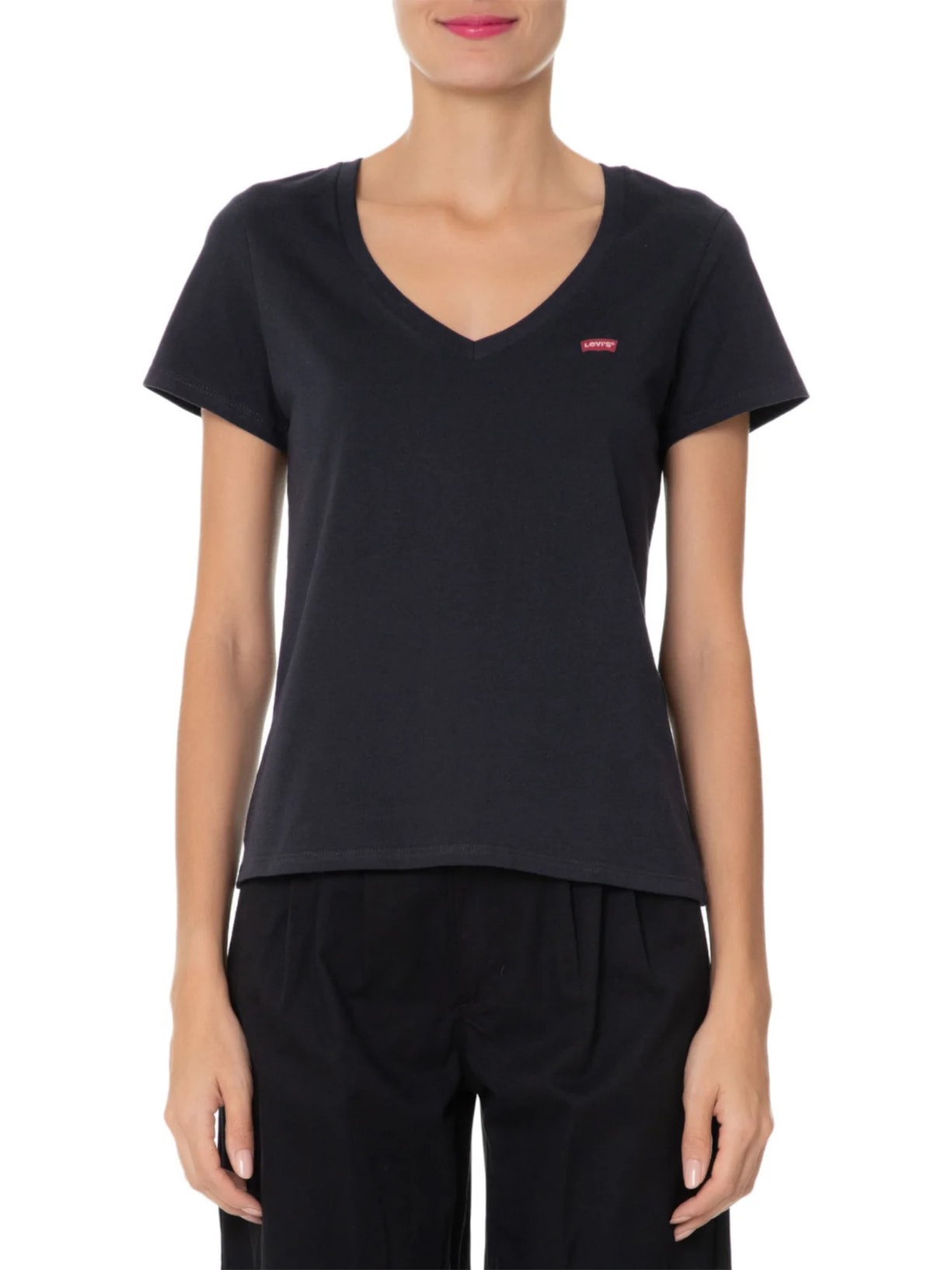 Camiseta Feminino Perfect V Neck Tee Preto Levi's