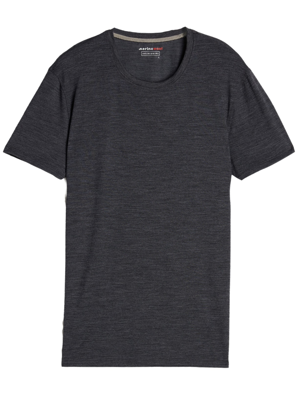 Camiseta Lisa Em Lã Merino Elástica - Cinza