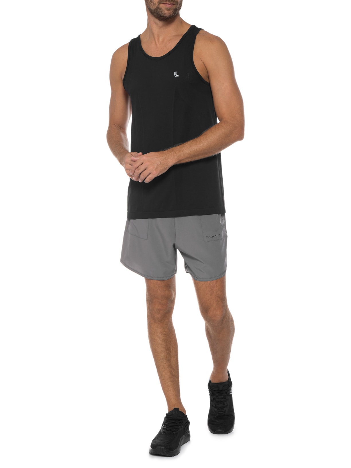 Camiseta Lupo Am Regata Preto Lupo