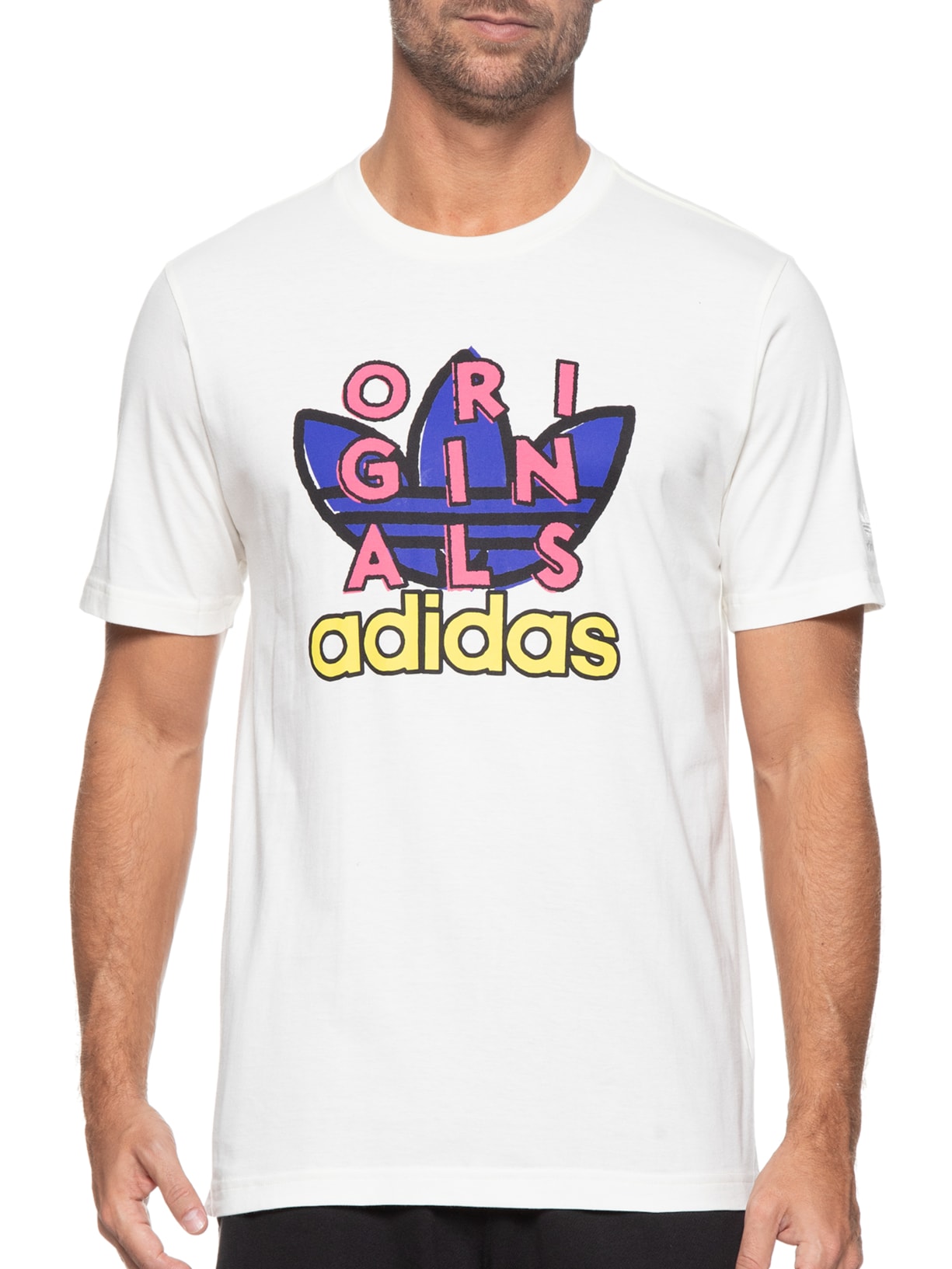 Camiseta Maculina Branco Adidas Originals