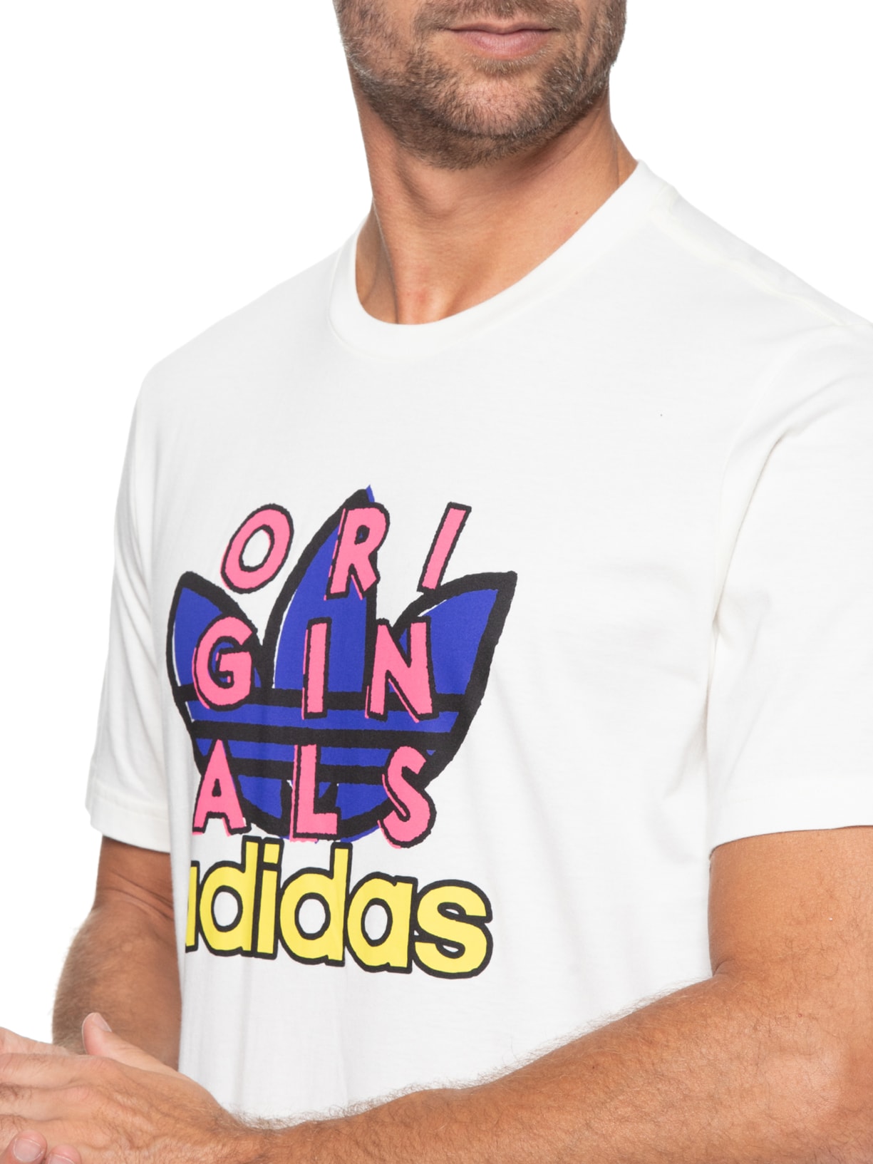 Camiseta Maculina Branco Adidas Originals