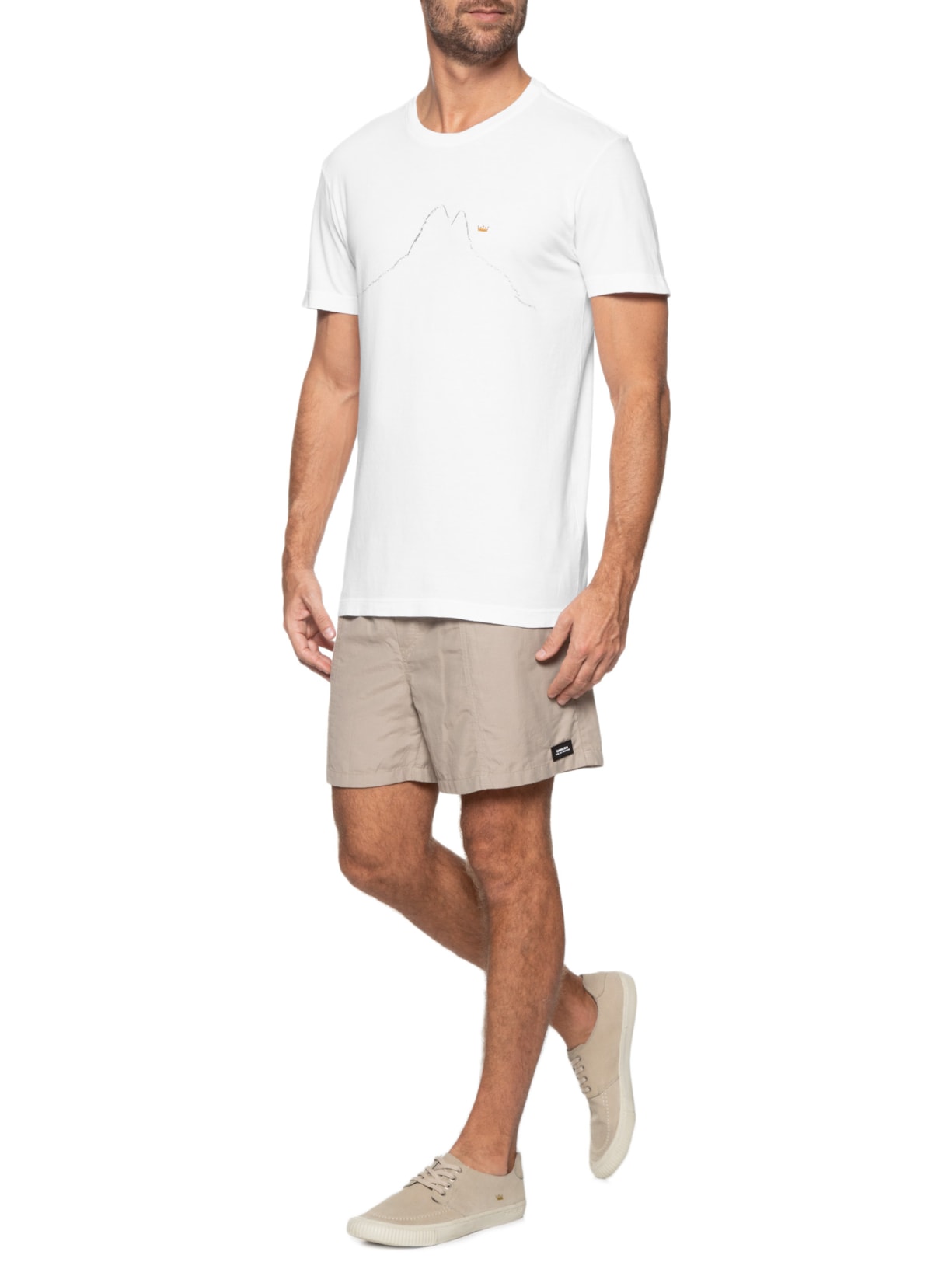 Camiseta Maculino Stone Minimal Rio Branco Osklen