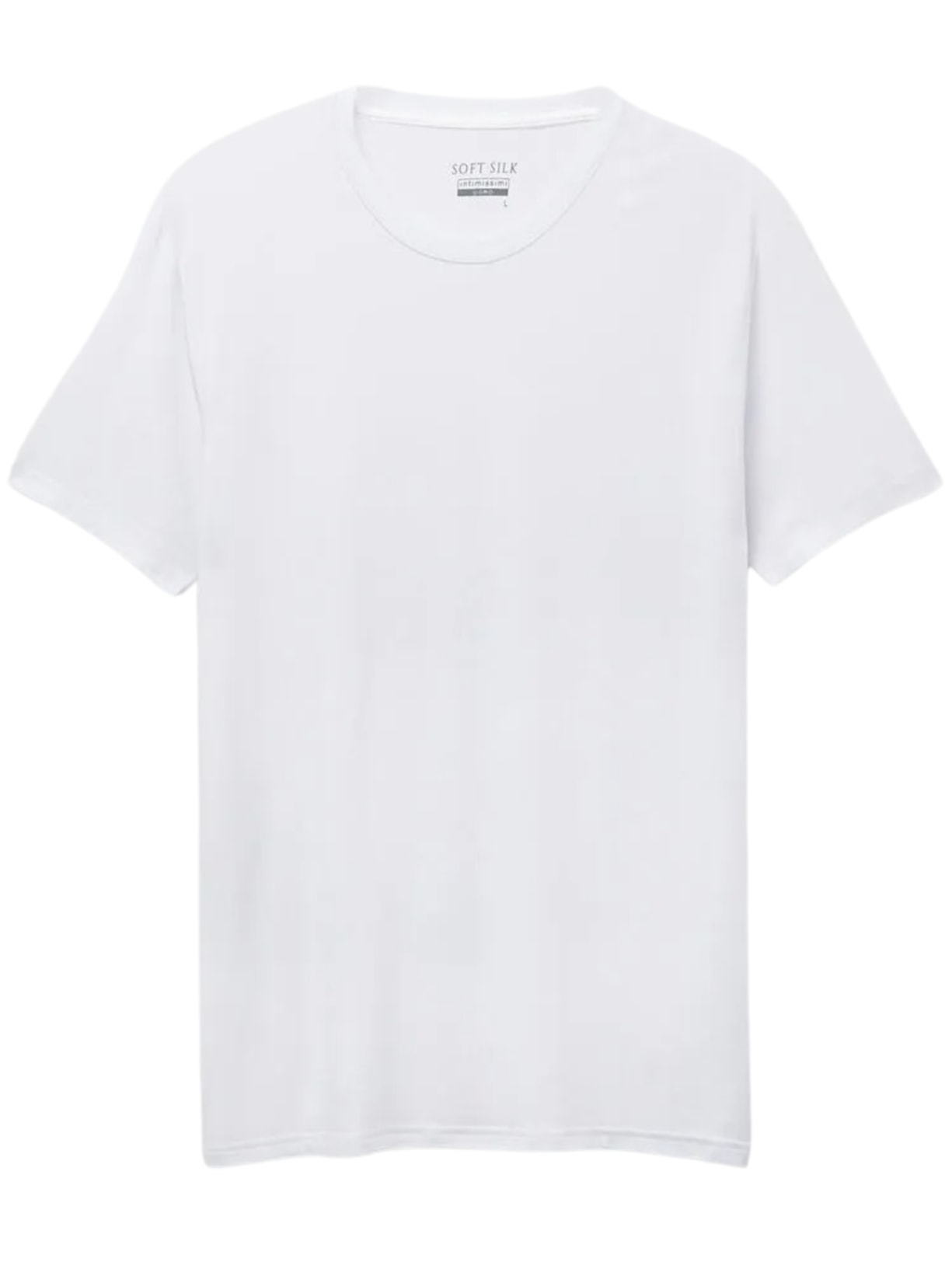 Camiseta Manga Curta Em Modal e Seda - Branco