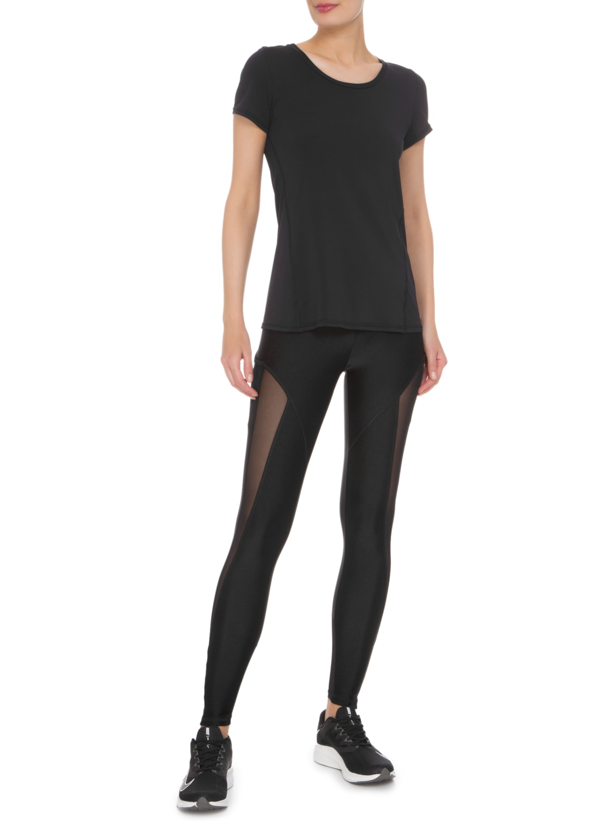 Camiseta Manga Curta Lisa Preto Body For Sure