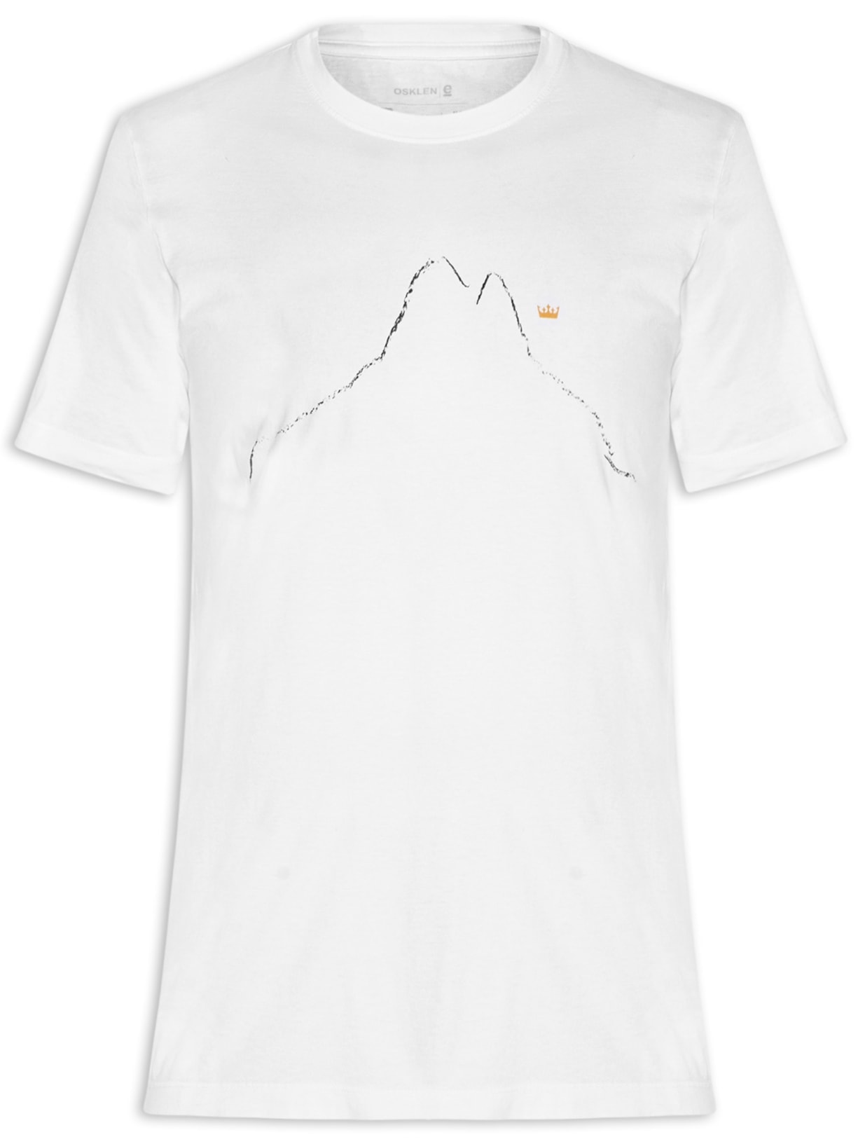 Camiseta Manga Curta Masculina Stone Min Branco Osklen
