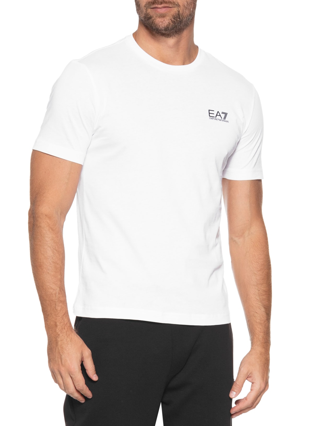 Camiseta Manga Curta Masculina Train Core Branco Ea7 Emporio Armani