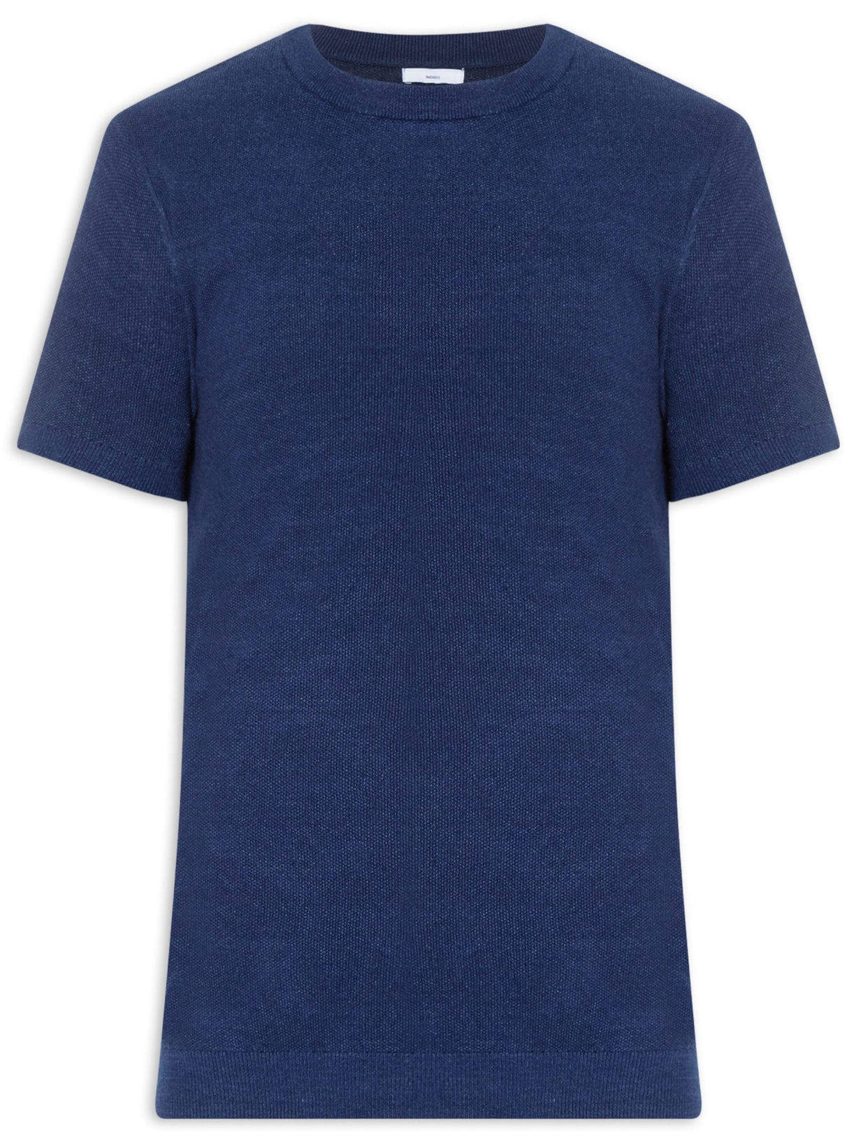 Camiseta Manga Curta Masculina Tricot Azul Foxton