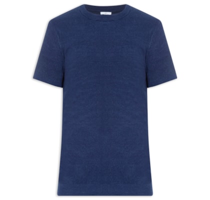 Camiseta Manga Curta Masculina Tricot - Azul