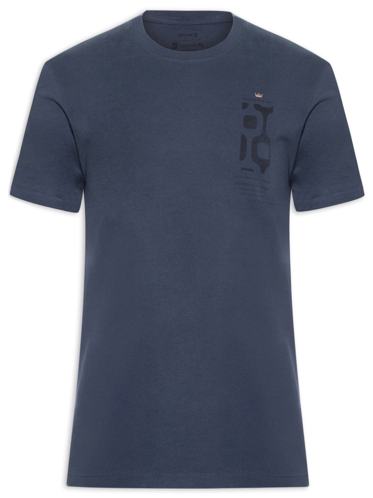 Camiseta Manga Curta Masculina Vintage Calçadão Azul Osklen