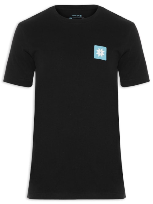 Camiseta Manga Curta Masculina Vintage Snow Icon - Preto