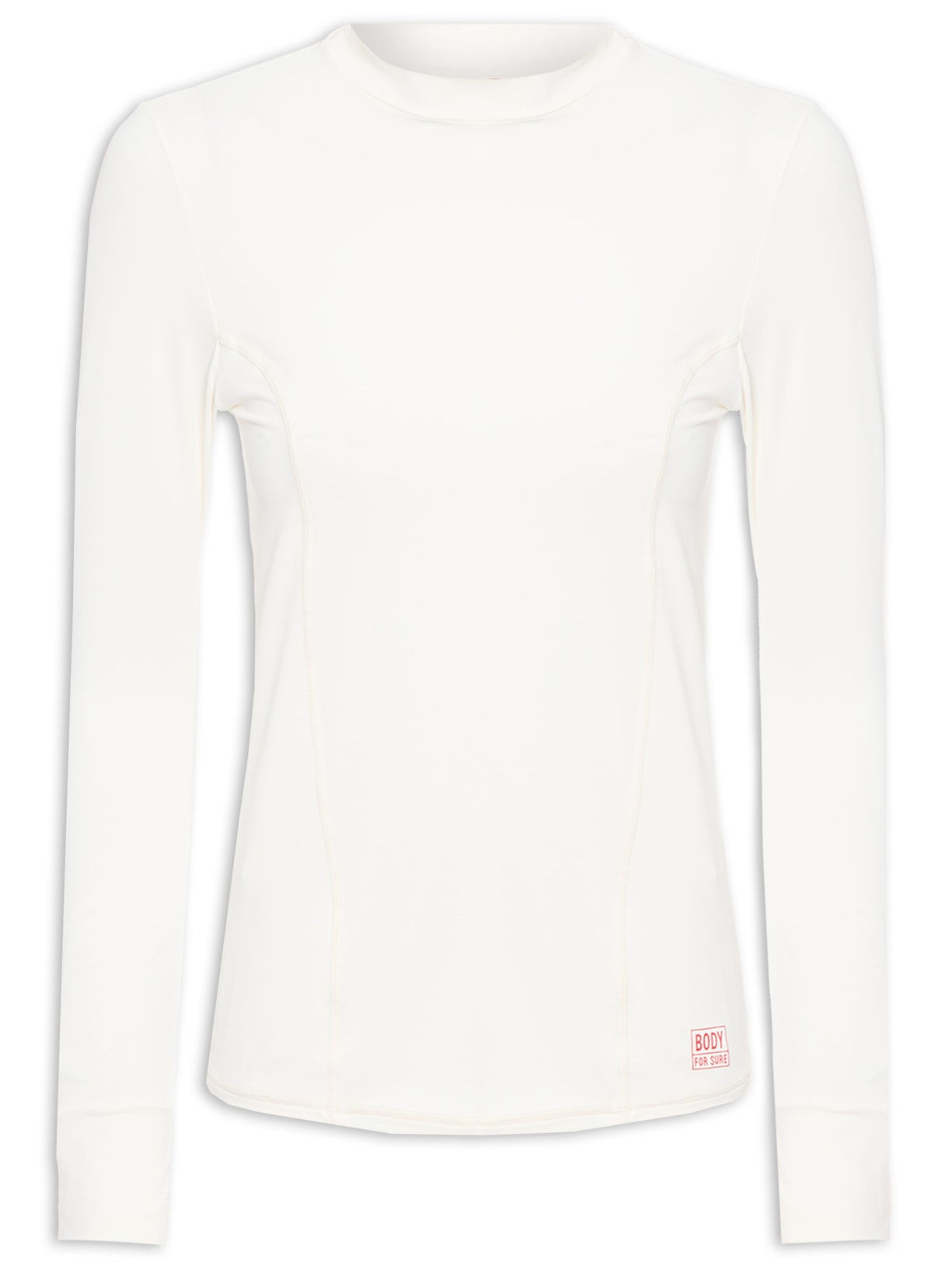 Camiseta Manga Longa Lisa U.V 50+ Off White Body For Sure