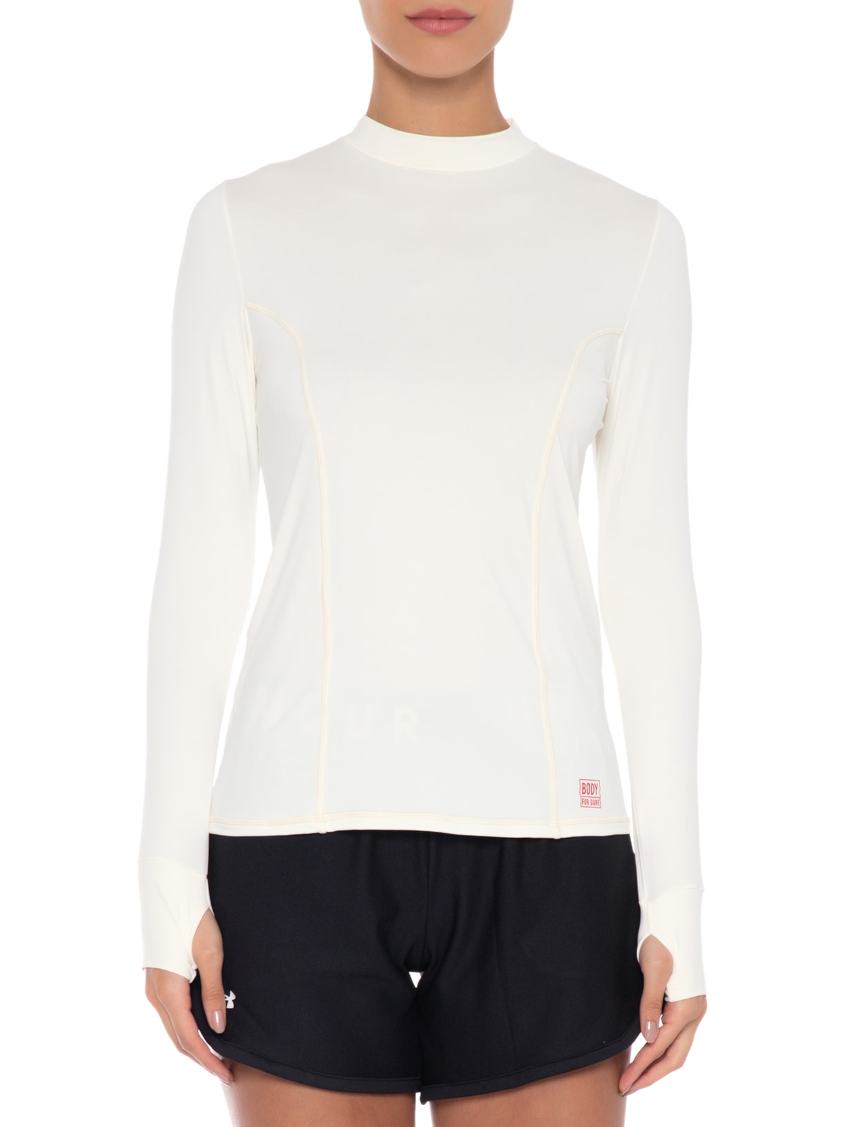 Camiseta Manga Longa Lisa U.V 50+ Off White Body For Sure