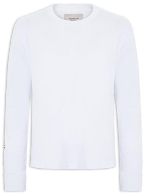 Camiseta Manga Longa Masculina Osk Snowb – Branco