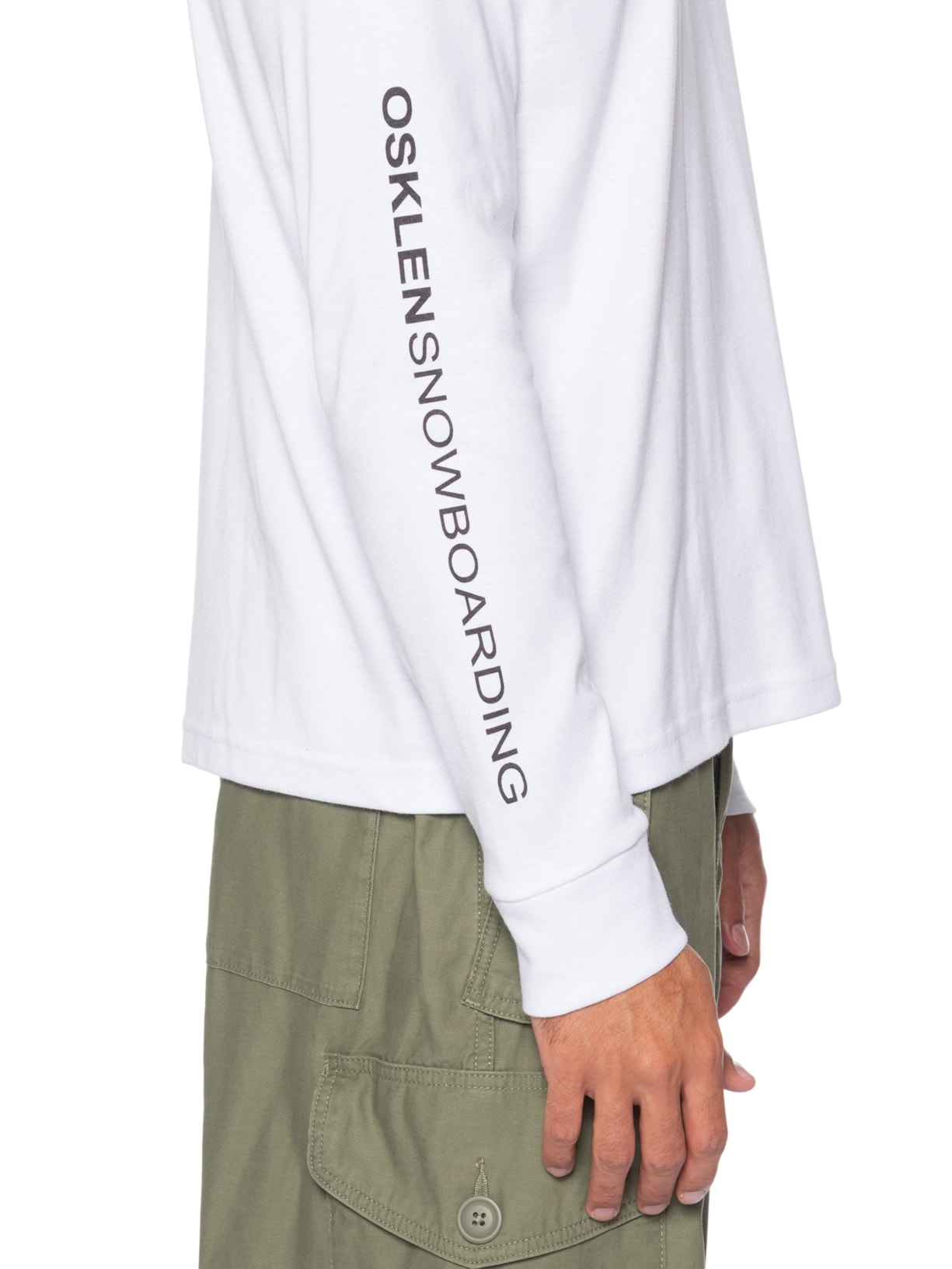 Camiseta Manga Longa Masculina Osk Snowb Branco Osklen