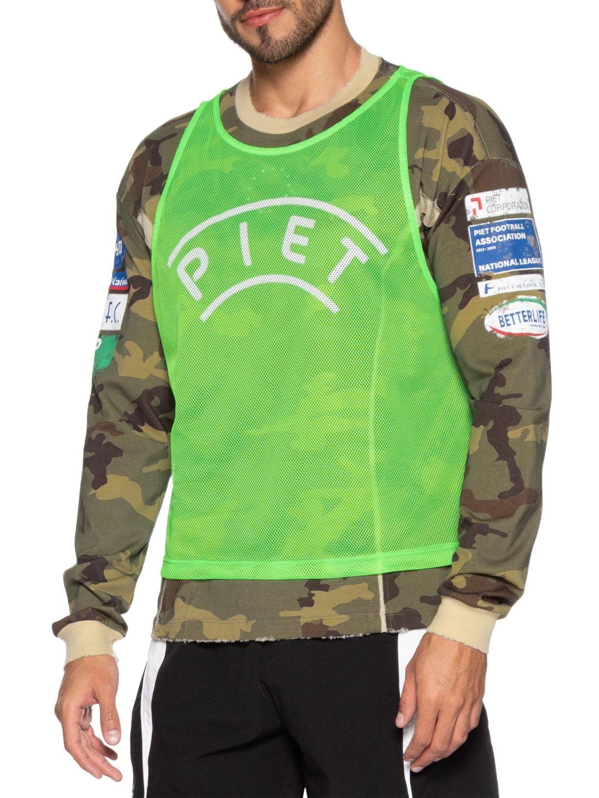 Camiseta Manga Longa Masculina Verde Piet