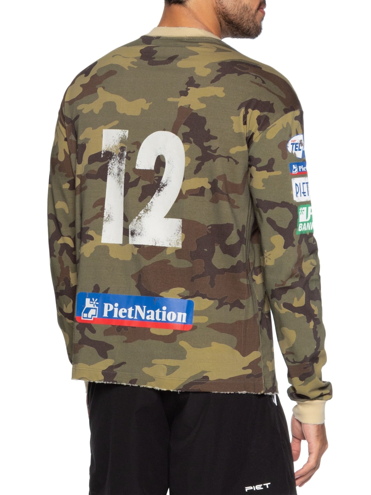 Camiseta Manga Longa Masculina Verde Piet