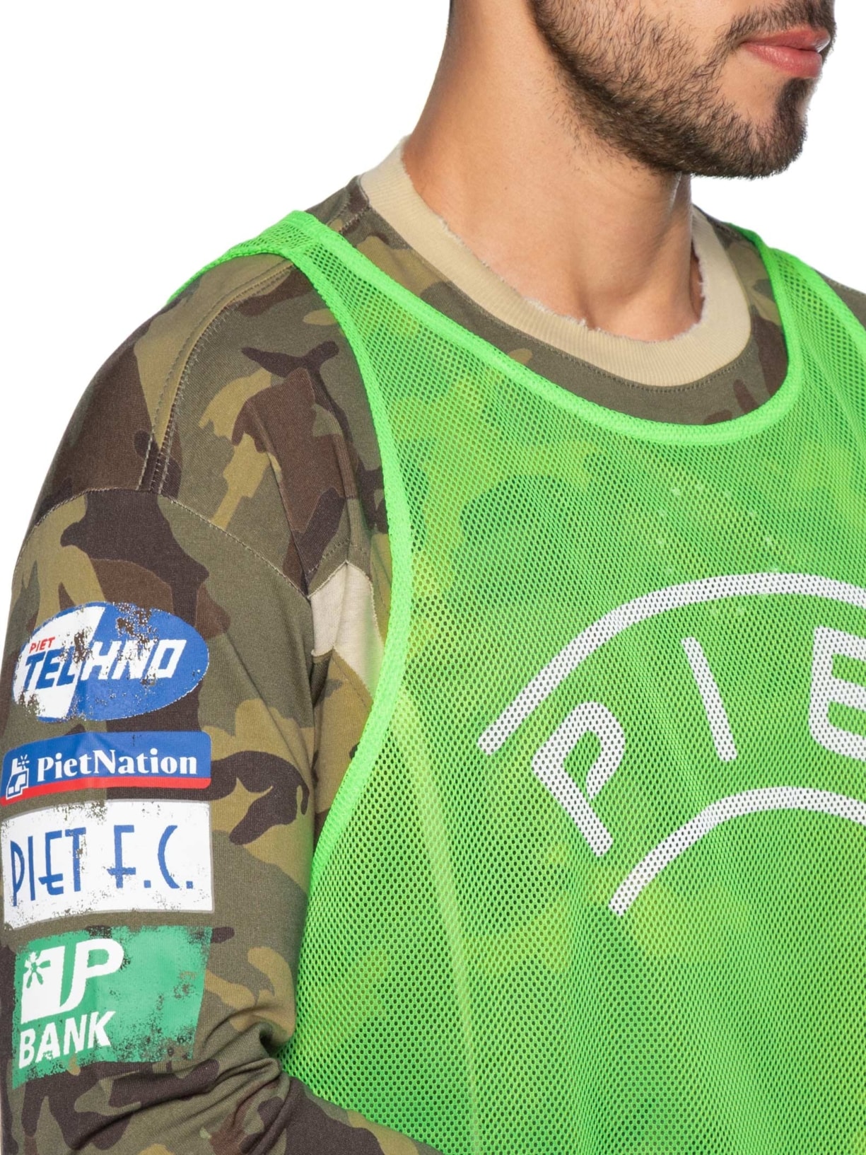 Camiseta Manga Longa Masculina Verde Piet