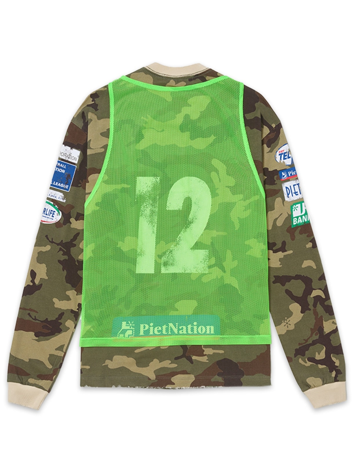 Camiseta Manga Longa Masculina Verde Piet