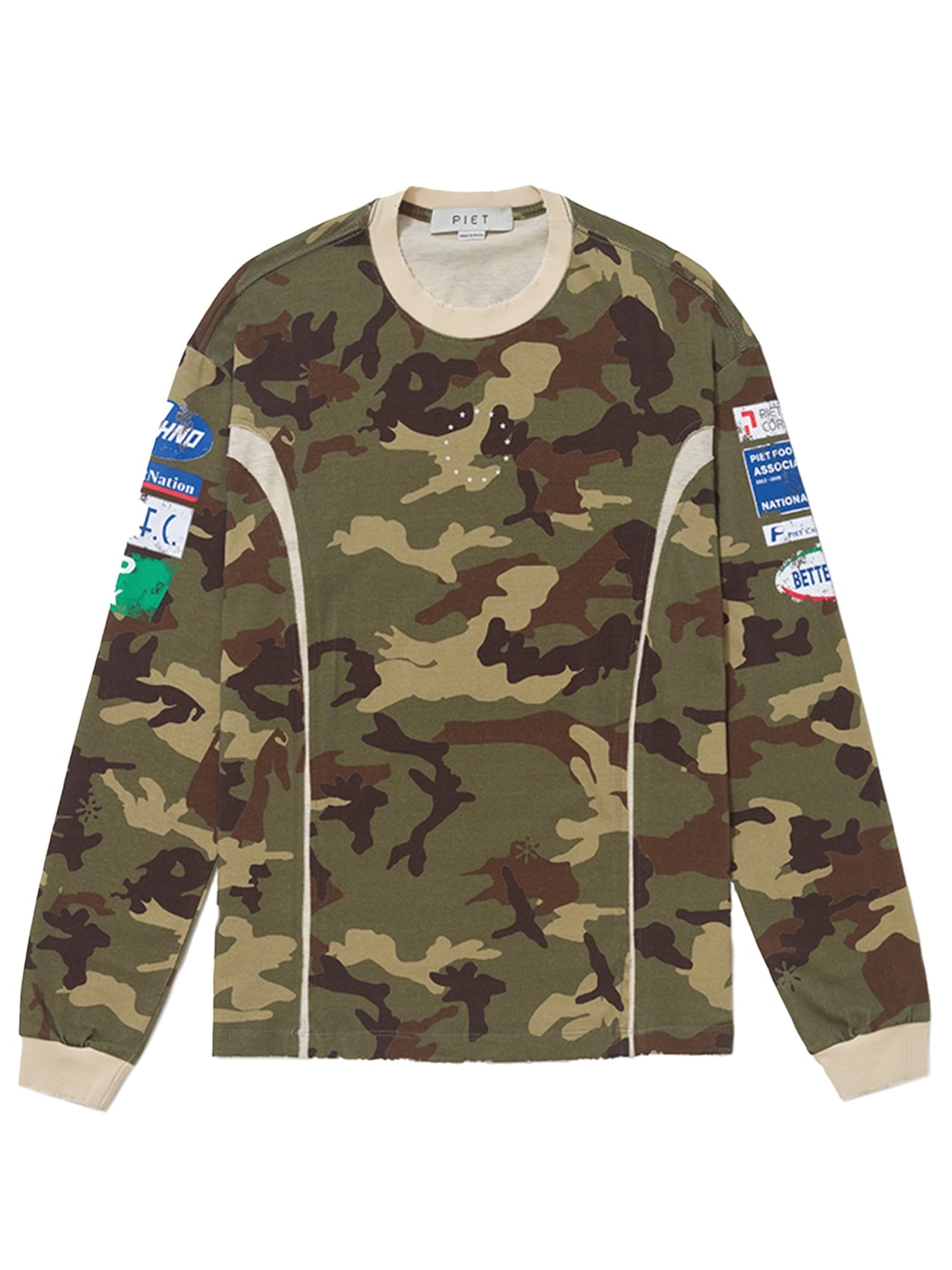 Camiseta Manga Longa Masculina Verde Piet