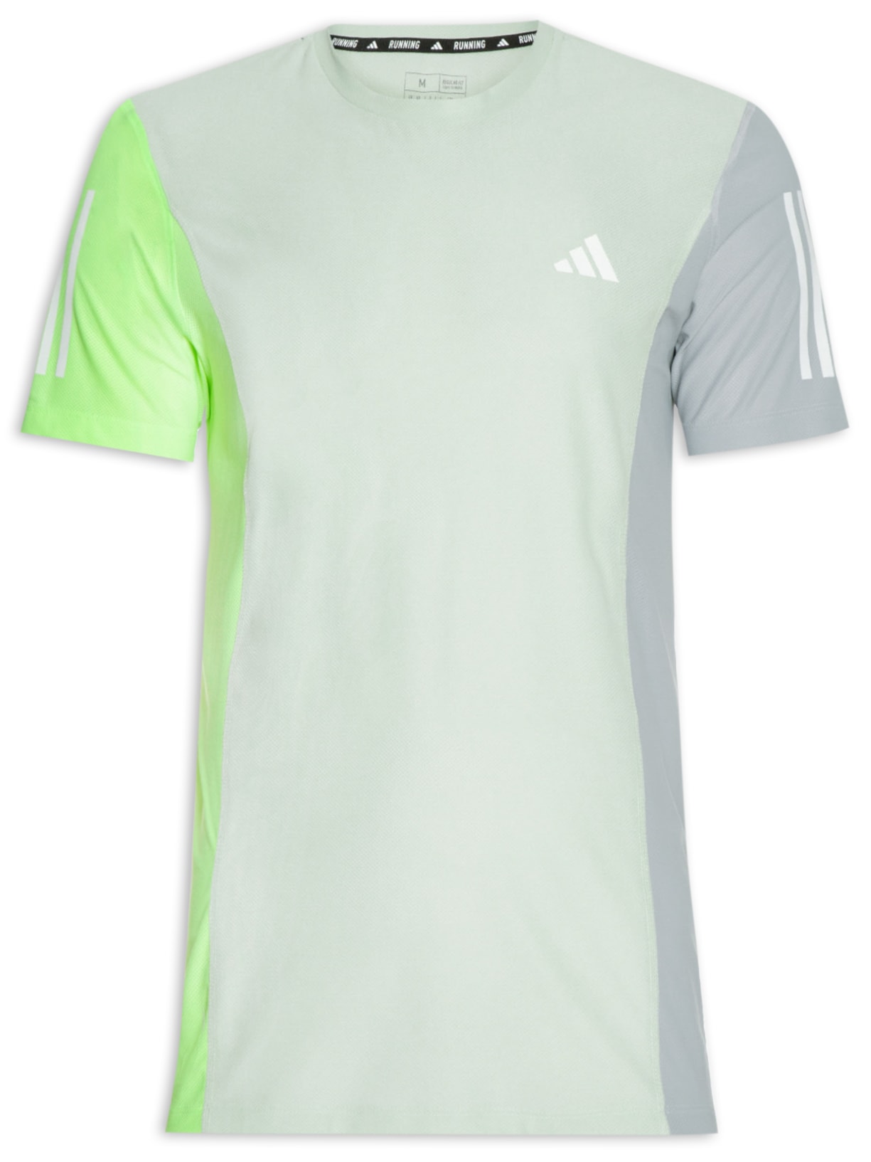 Camiseta Masclina Own The Run Base Color Block - Verde