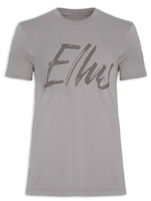 Camiseta Mascuilina Cotton Fine Maxi Classic - Cinza