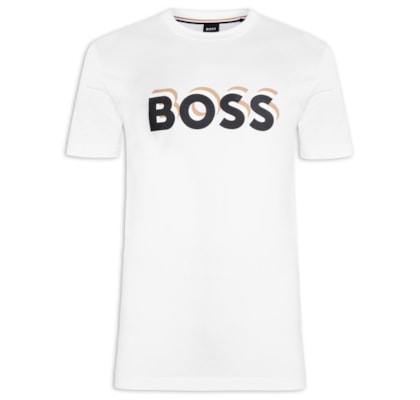 Camiseta Mascuina Manga Curta Estampada Tiburt - Branco