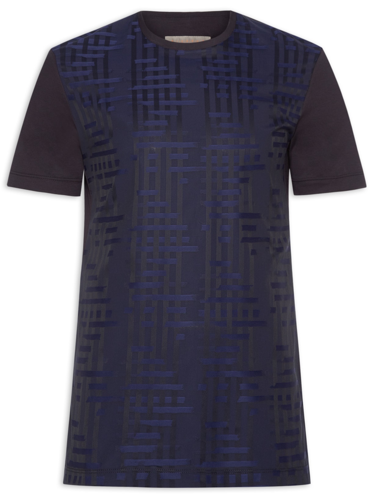 Camiseta Masculina 100% Algodão Com Construção Em Jacquard Fio 100/2 - Azul