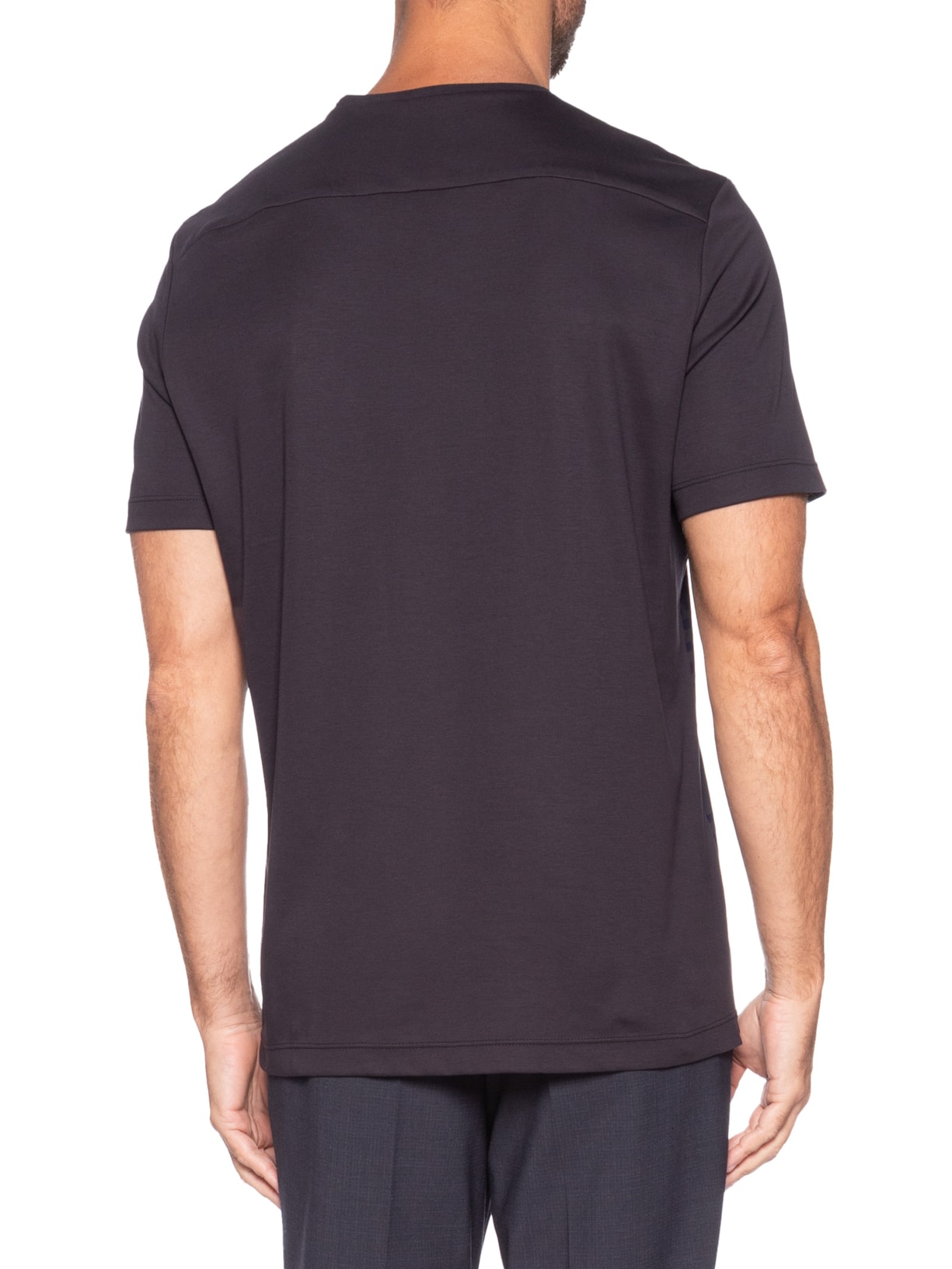 Camiseta Masculina 100% Algodão Com Construção Em Jacquard Fio 100/2 Azul Ricardo Almeida