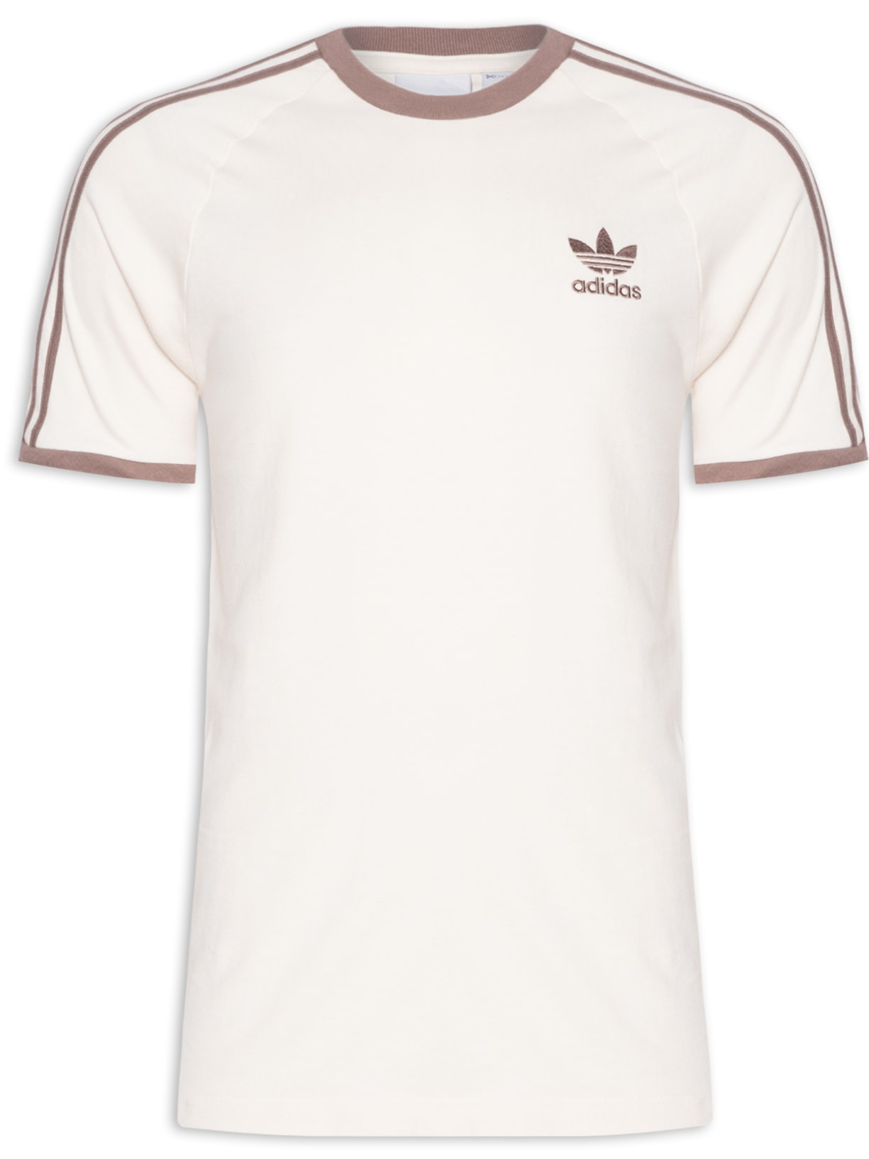 Camiseta Masculina 3 Stripes - Bege